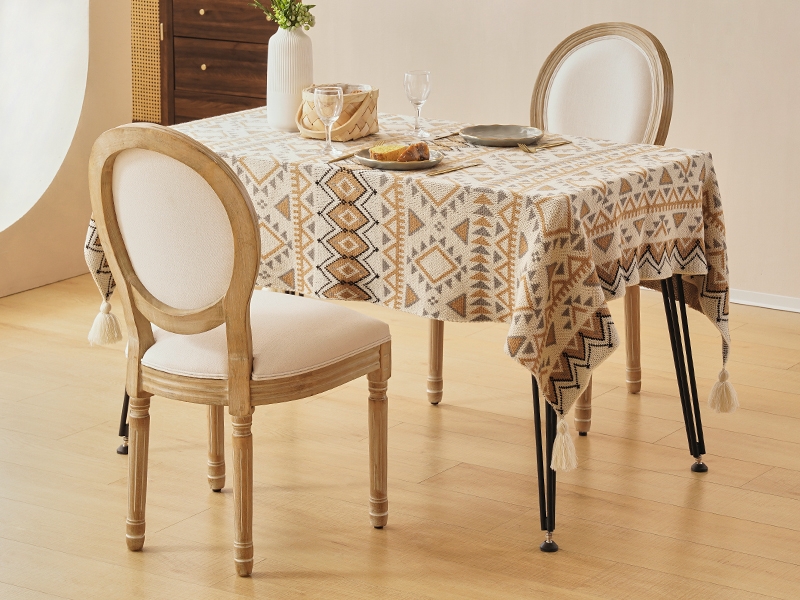 Upholstered Dining Chairs French Country Oval Back Distressed Legs