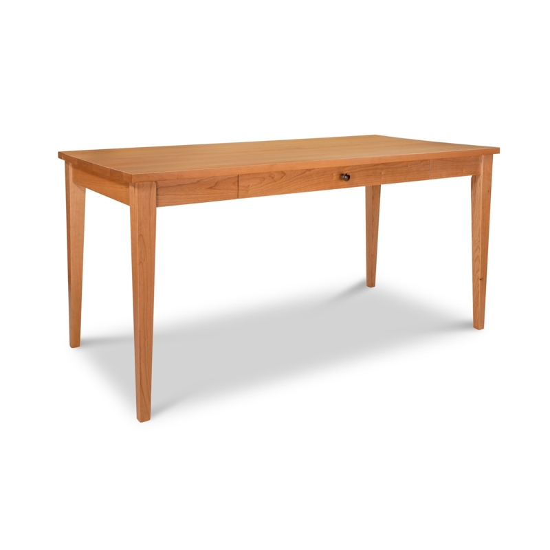 Writing Desk Shaker Style Tapered Legs Warm Wood Tone