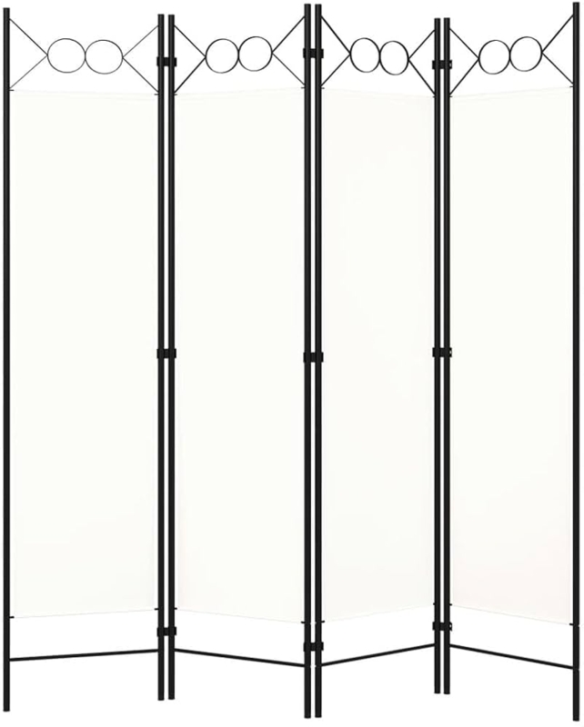 - 4-Panel Room Divider Cream Divider for Room Separation,partition  Room dividers,Wall Divider for Room Separation,do it Yourself Room dividers,White  63"x70.9"