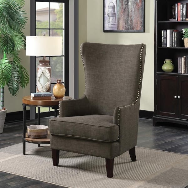 Accent Armchair Sculptural Wood Frame Splayed Legs
