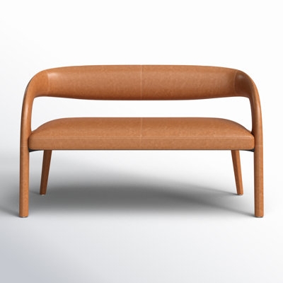 Accent Bench X Base Central Support Stretcher Cream Textured