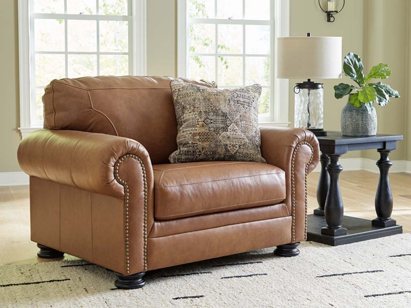 Accent Chair and a Half Oversized Seat Track Arms Block Feet