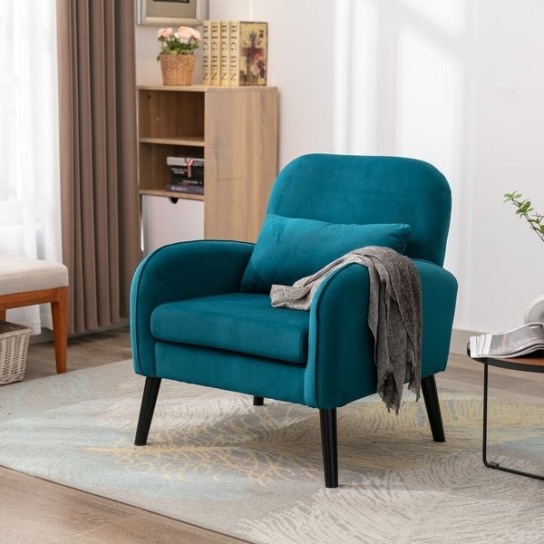 Accent Chair Barrel Back Light Grey Contemporary Wood Legs
