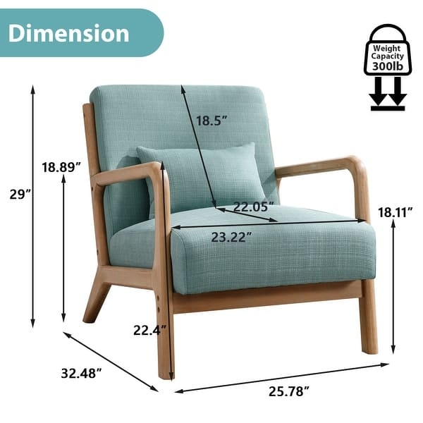 Accent Chair Black Channeled Leather-Like Angular Wood Frame Retro