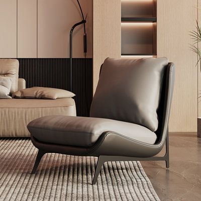Accent Chair Black Metal Sled Base Bucket Seat Industrial