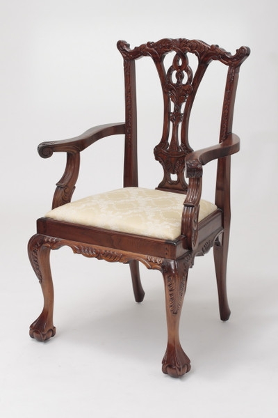 Accent Chair Burgundy Leather Like Traditional Library Seating