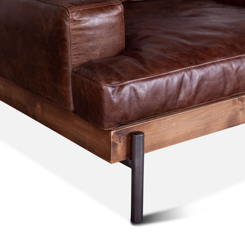Accent Chair Cross Base Diamond Quilting Leather Like Metal Frame