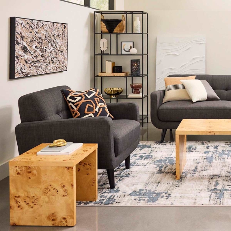 Accent Chair Diamond Tufted Sloping Arms Transitional