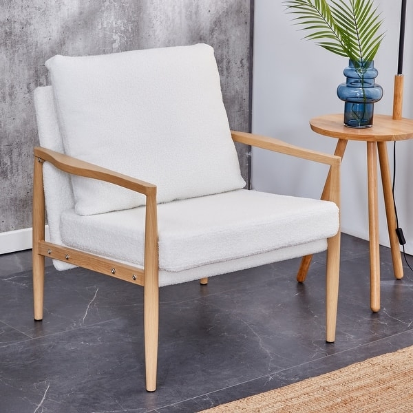 Accent Chair Emerald Green Velvet Channel Tufted Curved Back