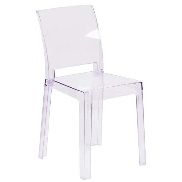 Accent Chair featuring Oval Medallion Back and Curved Arms, Transparent