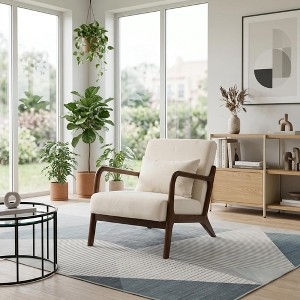 Accent Chair, Forest Green Upholstery, Button Tufting, Angular Wood Frame