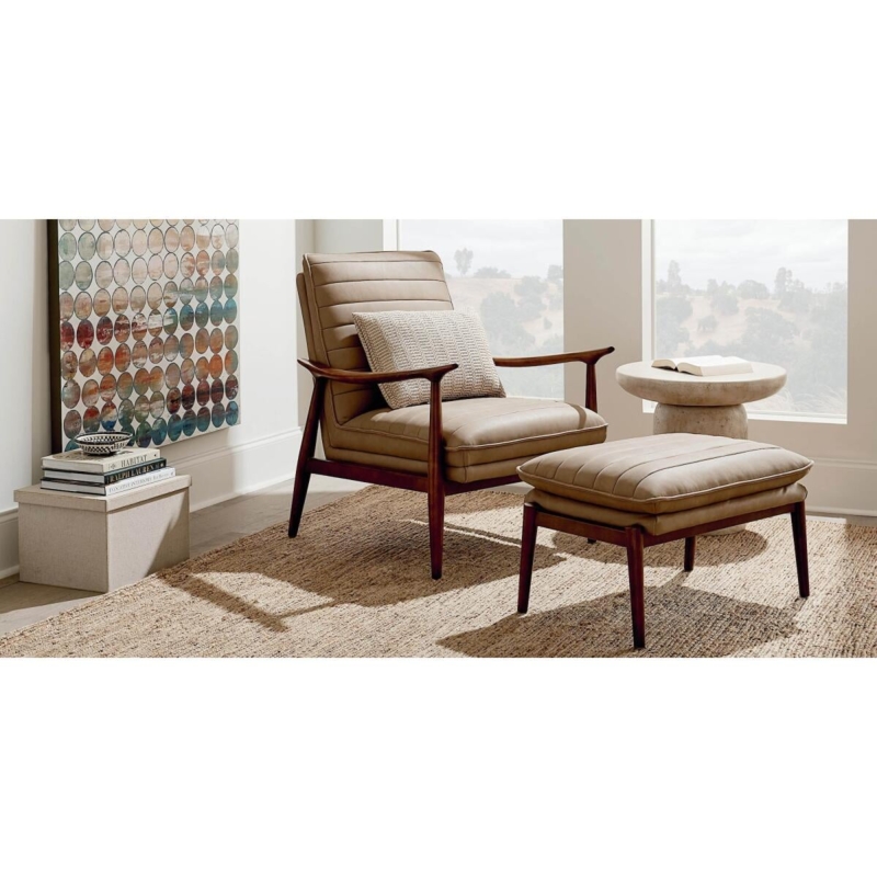 Accent Chair Four Star Base Barrel Silhouette Swivel Low Profile