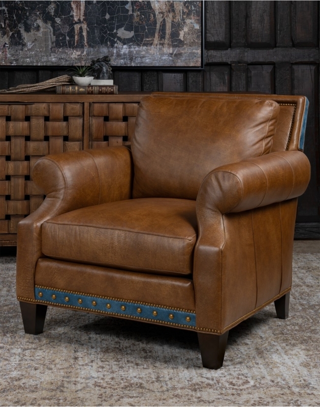 Accent Chair Hair On Hide Sides Nailhead Contouring Western