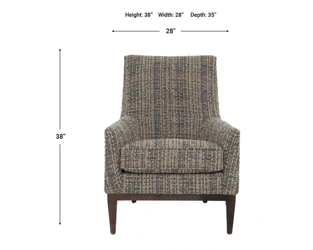 Accent Chair in Spruce Green with Unique Cutout Back