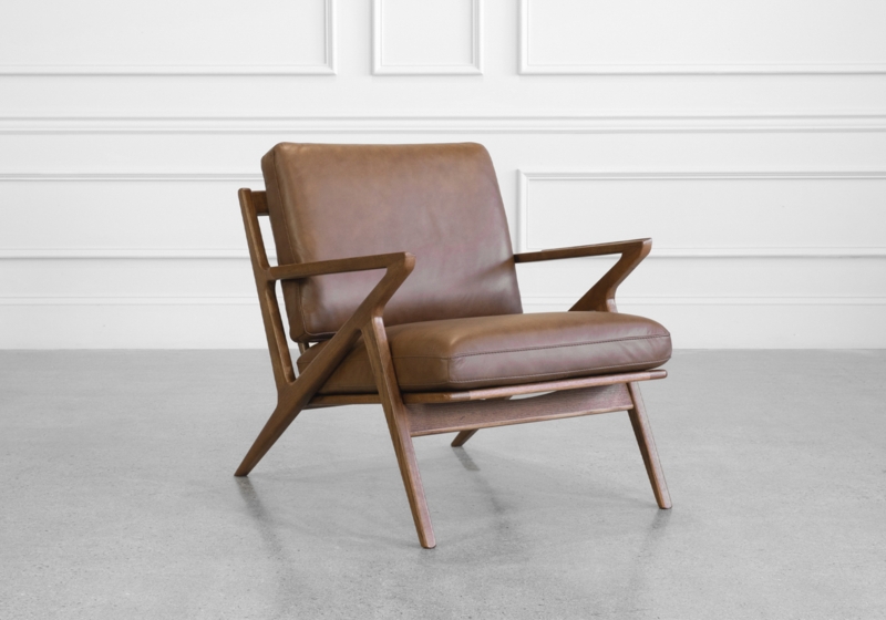 Accent Chair Low Profile Silhouette Chocolate Metal Frame Industrial