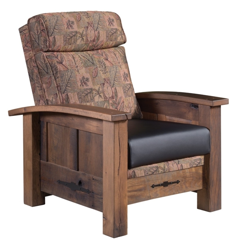 Accent Chair Mission Style Wood Frame Slatted Sides Craftsman