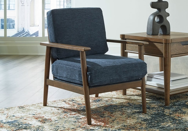 Accent Chair Modern Barrel Chair Tapered Wood Legs