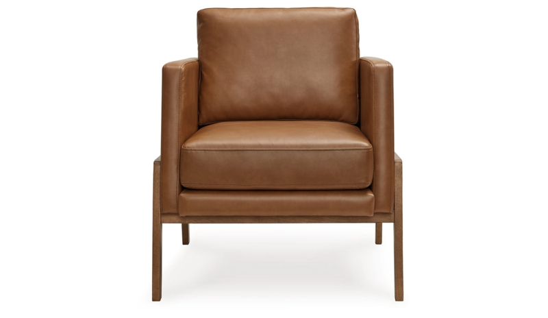 Accent Chair Open Back Sculptural Wood Frame Curved Silhouette