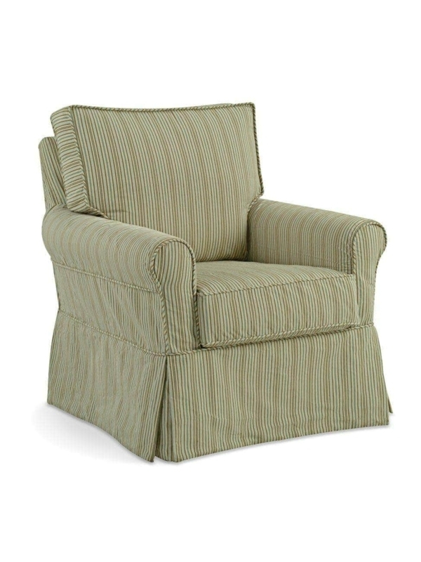 Accent Chair Petite Scale Slipcovered Rolled Arms