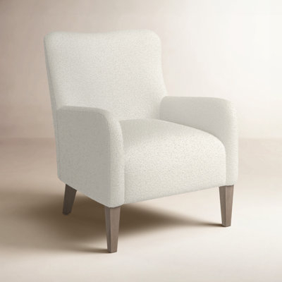 Accent Chair Rolled Arms Beige Fabric Traditional Farmhouse Style