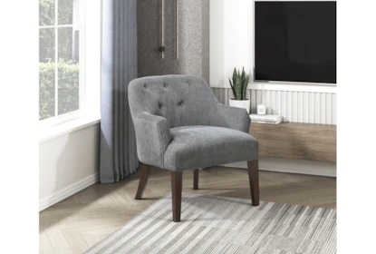 Accent Chair Rounded Barrel Silhouette Tapered Legs