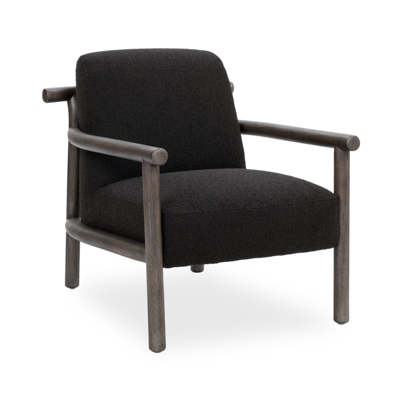 Accent Chair Sculptural Silhouette Low Profile Woven