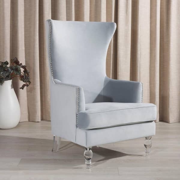 Accent Chair Silver Geometric Open Work Frame Polished Metal