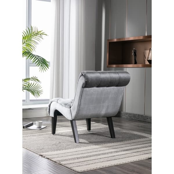 Accent Chair Silver Velvet Barrel Back Splayed Metal Legs