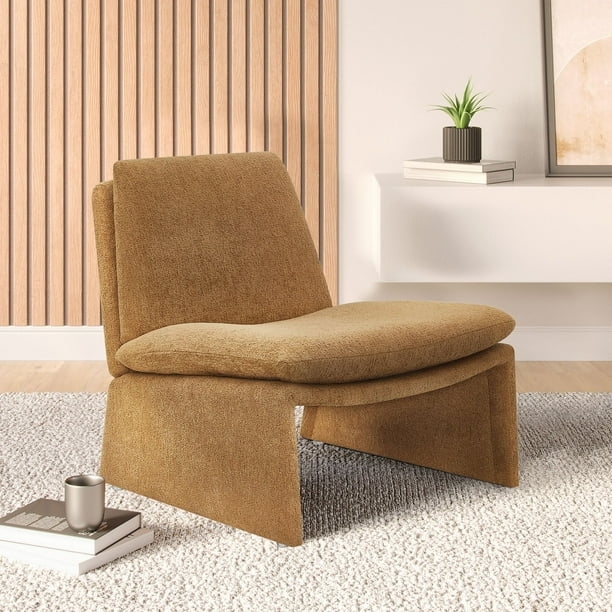 Accent Chair, Sloping Arms, Grey Woven Texture. Grey Fabric Lounge Chair.