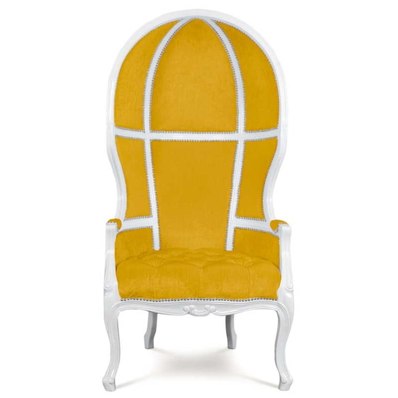 Accent Chair Spherical Swivel Base Contrasting Interior Bold