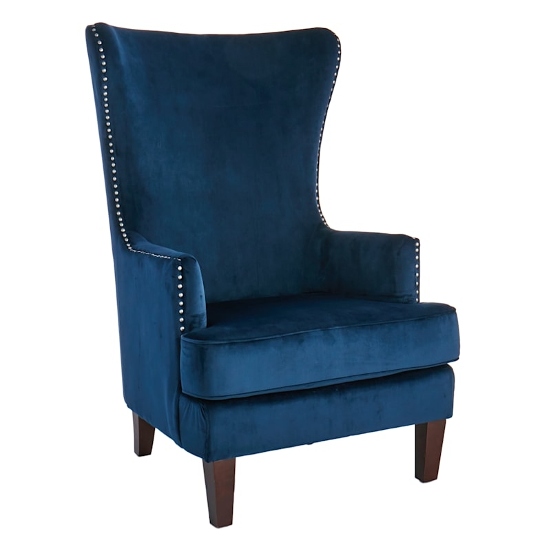 Accent Chair Splayed Tapered Legs Curved Barrel Back