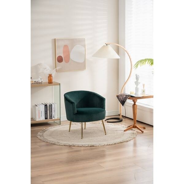 Accent Chair Tub Silhouette Velvet Texture Grey Curved Back