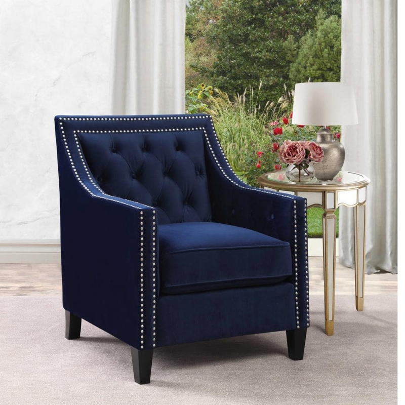 Accent Chair Tufted Seat Armless Slipper Mid Century