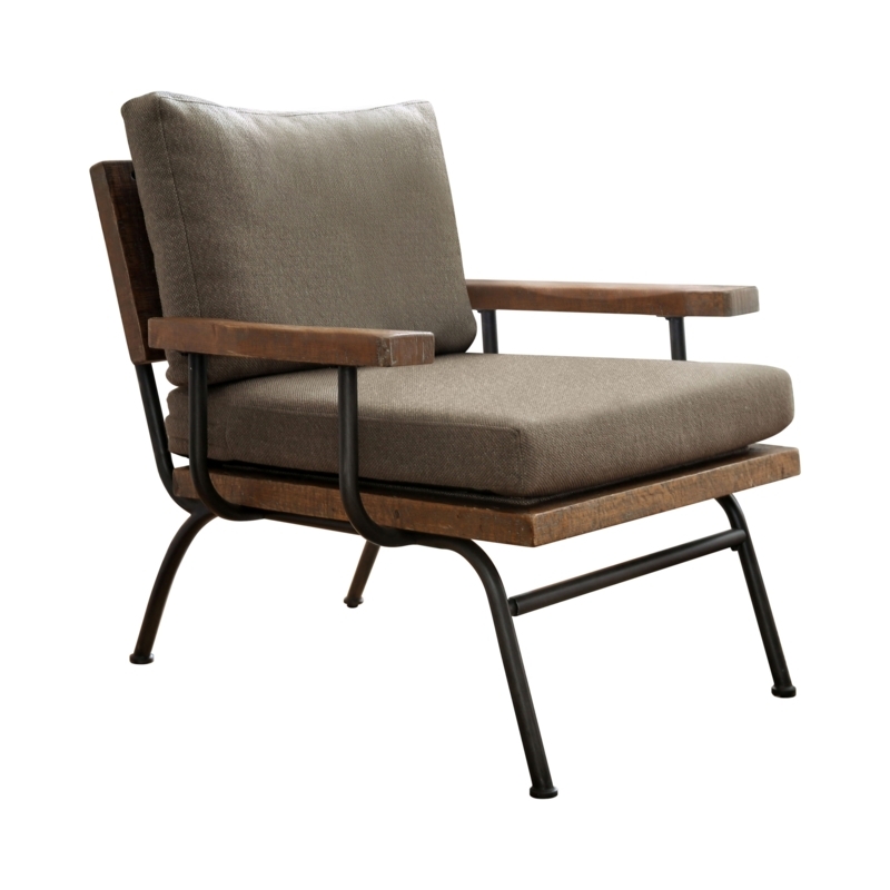 Accent Chair Vertical Stitching Sled Base Armrest Wraps Metal Frame