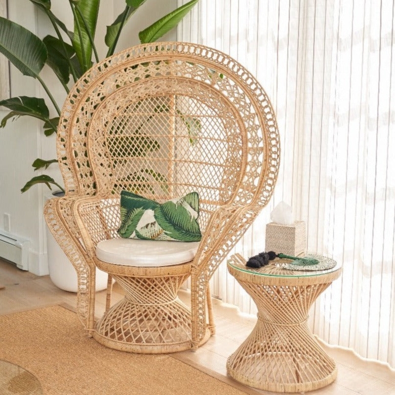Accent Chair Wicker Boho Chair Danbury Outdoor Boho Modern Wicker Accent  Chairs, Set Of  GDFStudio