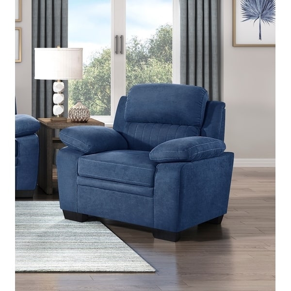 Accent Chair with Channel Tufting and Pillow Top Arms in Emerald Green
