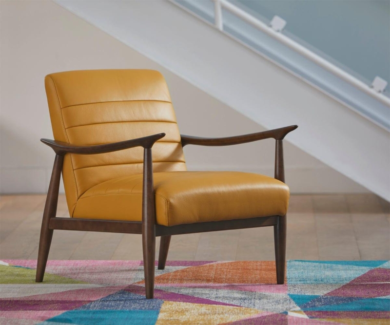 Accent Chair with Cross-Frame Base and Tapered Legs in Light Gray