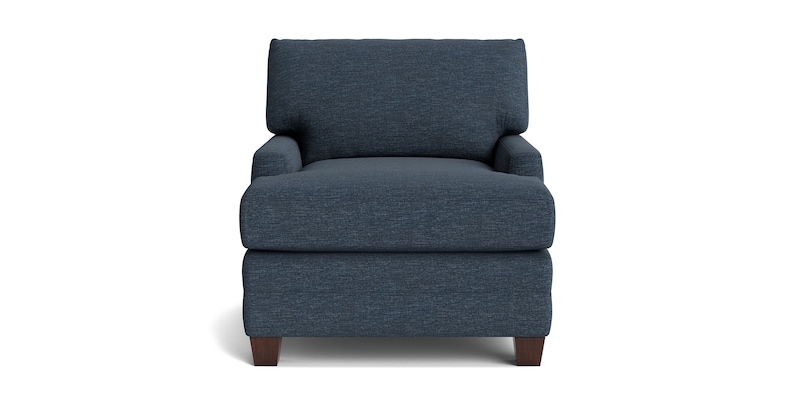 Accent Chair with Heathered Weave Upholstery and Dark Tapered Legs