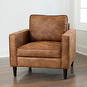 Accent Chair with Tufted Back and Tapered Legs - Mid-Century Style