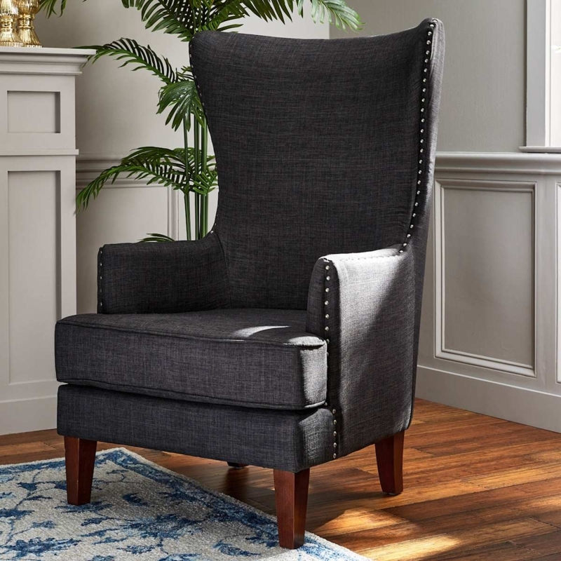 Accent Chair Wrap Around Silhouette Tapered Legs
