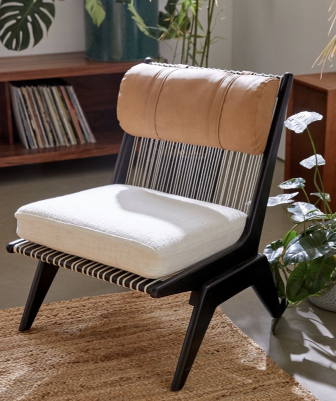 Accent Chairs, Curated Rattan and Cane Bohemian Collection Set