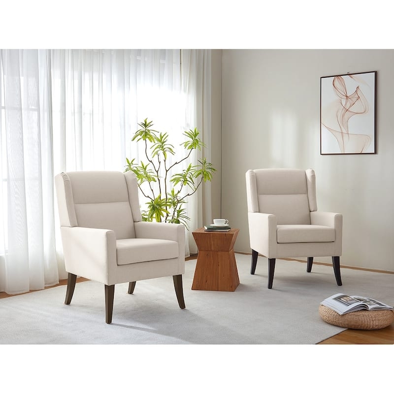 Accent Chairs featuring High Back, Button Tufting, and Tapered Legs.