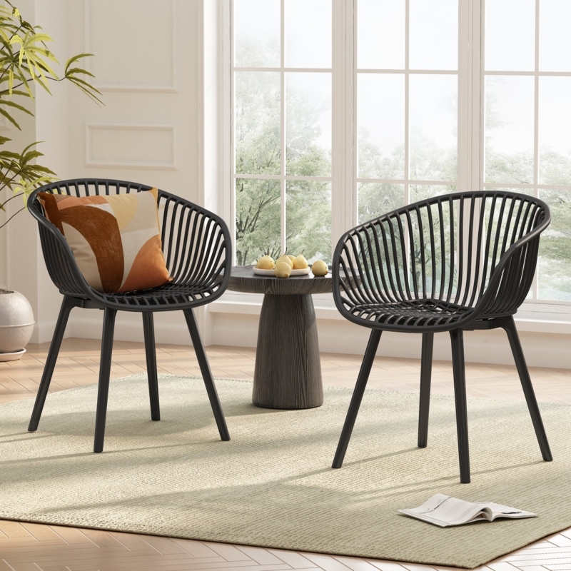Accent Chairs, Pale Blue Diamond Pattern Perforated Back, Minimalist Seating