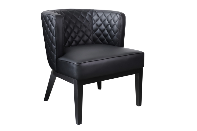 Accent Dining Chair Diamond Quilting Splayed Metal Legs Sleek