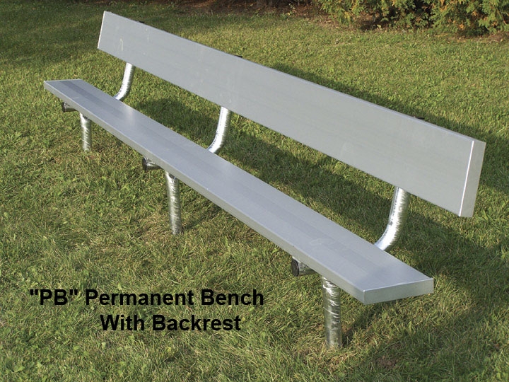 Aluminum Outdoor Bench with Galvanized Legs for Commercial Grade Seating