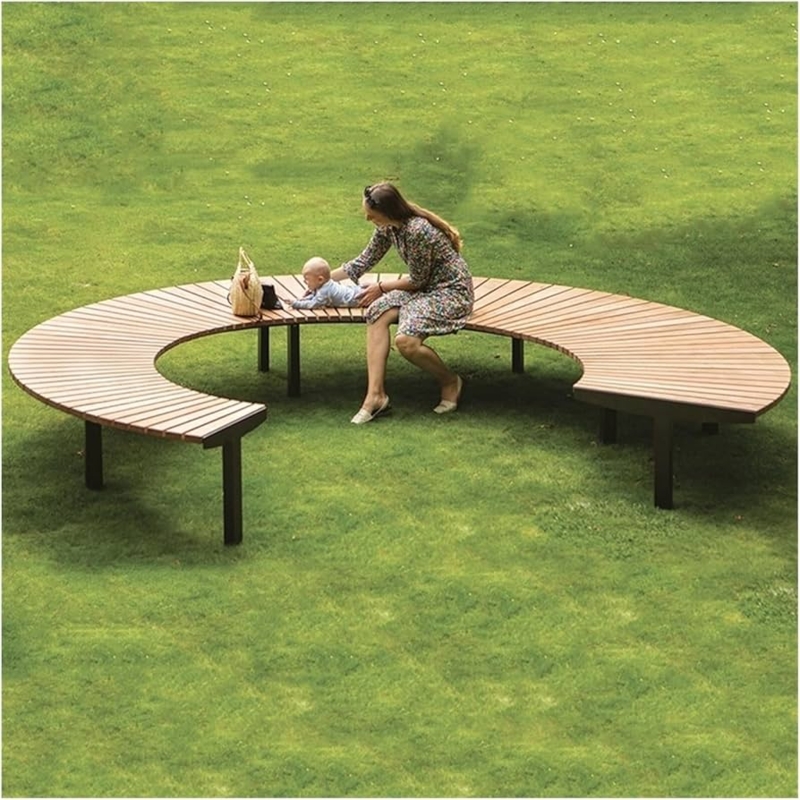 Amazon.com: BENGAOTH-O Outdoor Benches, Outdoor Benches Chair, Circular  Park Seats, Modern Circular Anti-Corrosion Wooden Benches with Steel  Frames, Easy to Assemble,for Patio,Park,Lawn : Patio, Lawn & Garden