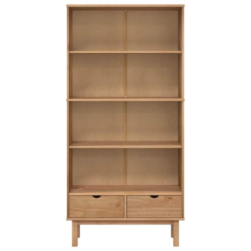 Amazon.com: Bookcase Brown Solid Pine Wood and Engineered Wood  Standard33,4KG : Home & Kitchen
