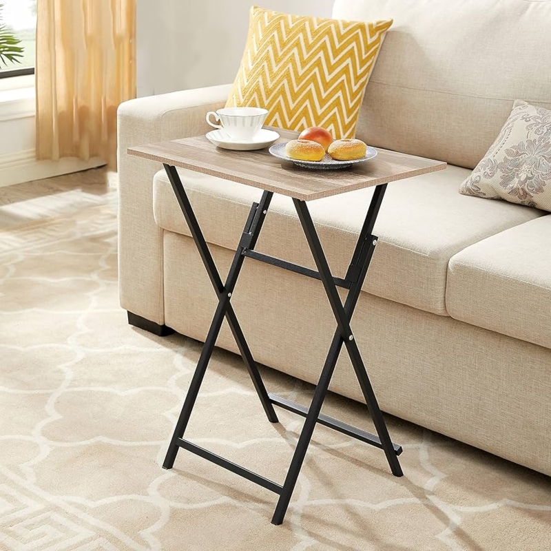 Amazon.com: ChicBliss Single Wood & Metal TV Tray,No Assembly Required  Folding Tray Table,Portable TV Trays for Outdoor,TV Dinner Table for Eating  at Couch and Small Space (1) : Home & Kitchen