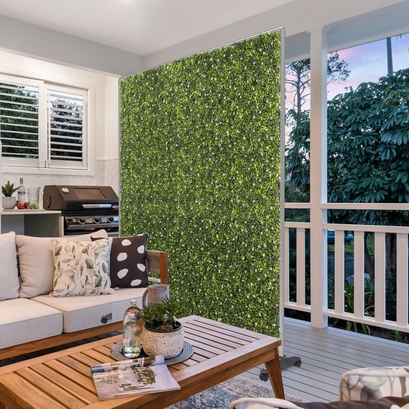 Amazon.com: FLORALEAF Artificial Plant Hedge 60" H x 70" W Room Divider  with Wheels Movable Privacy Fence Panel Backdrop for Deck Balcony Patio  Porch Trellis Dcor : Patio, Lawn & Garden