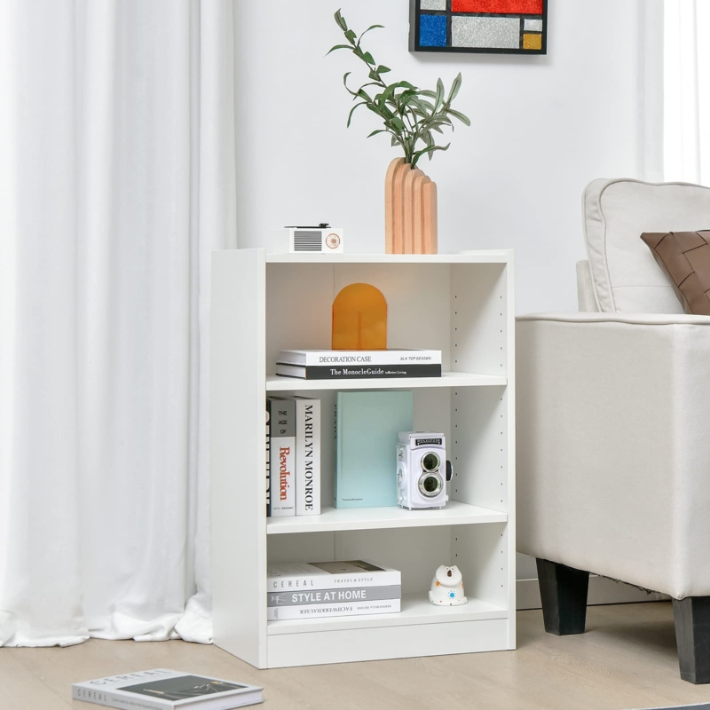 Amazon.com: Giantex 3-Cube Bookcase White - 3-Tier Modern White Open  Bookshelf with Adjustable Shelves, Anti-Tipping Device, Small Wood Cube  Storage Organizer for Kid's Room, Living Room, Bedroom : Home & Kitchen